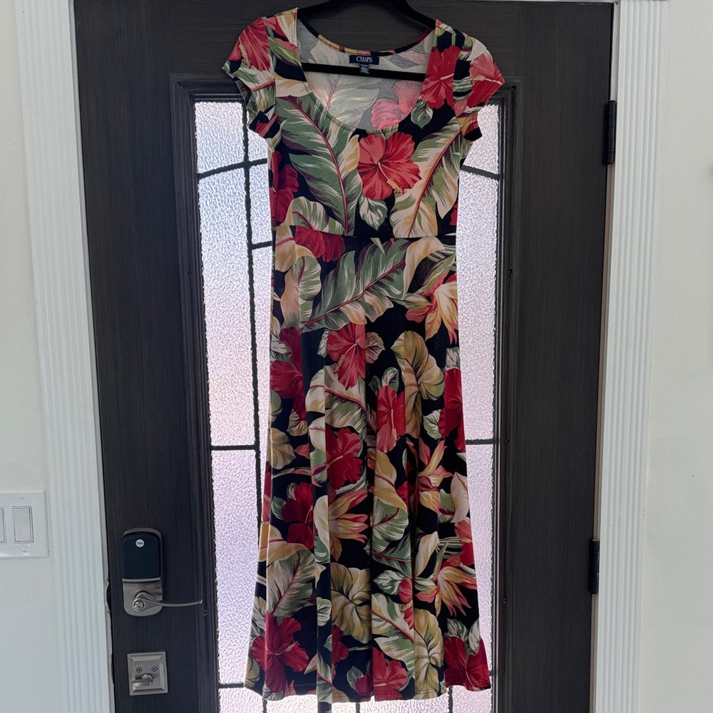 Chaps Hawaiian 💯 cotton comfy dress